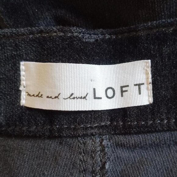 NWOT LOFT "Made and Loved" Modern Velvet Skinny Jeans in Black Size 8 (29) - Picture 10 of 12